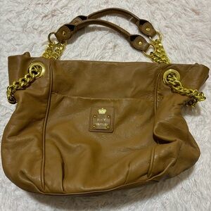 Juicy Couture Brown Leather Shoulder Bag